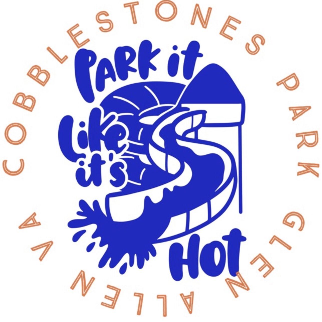 Logo for Cobblestones Park at Glen Allen VA with a playful design.